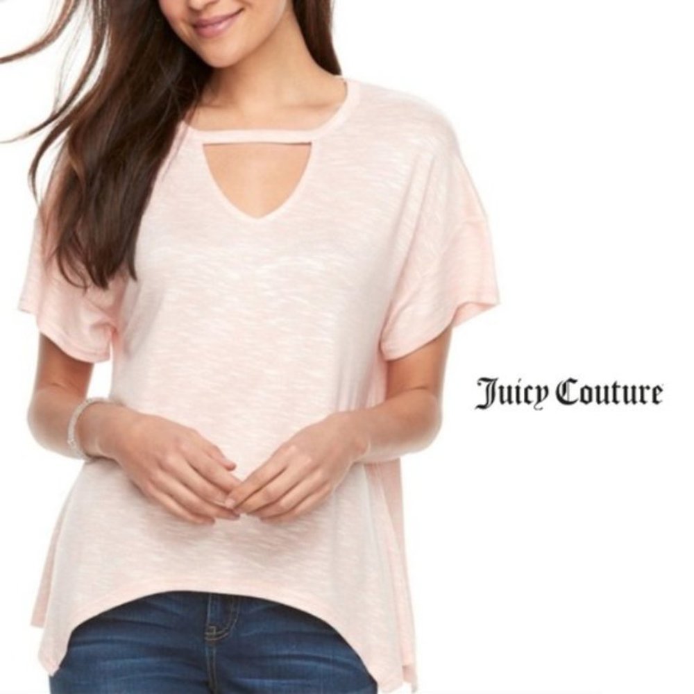NWT Juicy Couture Short Sleeve Top Peachy Keen Size L